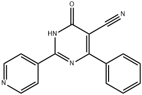 4-HYDROXY-6-PHENYL-2-(4-PYRIDINYL)-5-PYRIMIDINECARBONITRILE Struktur