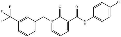 N-(4-CHLOROPHENYL)-2-OXO-1-[3-(TRIFLUOROMETHYL)BENZYL]-1,2-DIHYDRO-3-PYRIDINECARBOXAMIDE Struktur