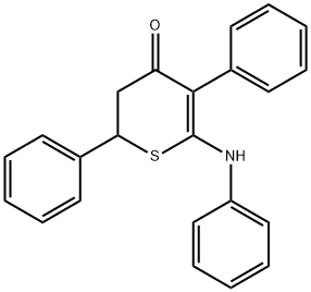 6-ANILINO-2,5-DIPHENYL-2,3-DIHYDRO-4H-THIOPYRAN-4-ONE Struktur