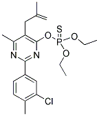 O-[2-(3-CHLORO-4-METHYLPHENYL)-6-METHYL-5-(2-METHYLALLYL)PYRIMIDIN-4-YL] O,O-DIETHYL PHOSPHOTHIOATE Struktur