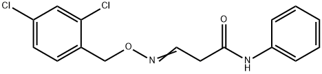 3-([(2,4-DICHLOROBENZYL)OXY]IMINO)-N-PHENYLPROPANAMIDE Struktur