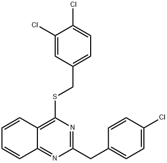 2-(4-CHLOROBENZYL)-4-QUINAZOLINYL 3,4-DICHLOROBENZYL SULFIDE Struktur