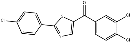 [2-(4-CHLOROPHENYL)-1,3-THIAZOL-5-YL](3,4-DICHLOROPHENYL)METHANONE Struktur