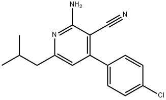 2-AMINO-4-(4-CHLOROPHENYL)-6-ISOBUTYLNICOTINONITRILE Struktur