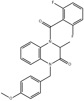 4-(2,6-DIFLUOROBENZOYL)-1-(4-METHOXYBENZYL)-3-METHYL-3,4-DIHYDRO-2(1H)-QUINOXALINONE Struktur