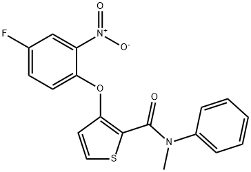 3-(4-FLUORO-2-NITROPHENOXY)-N-METHYL-N-PHENYL-2-THIOPHENECARBOXAMIDE Struktur