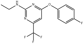 N-ETHYL-4-(4-FLUOROPHENOXY)-6-(TRIFLUOROMETHYL)-2-PYRIMIDINAMINE Struktur