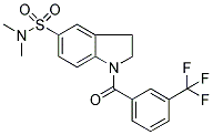 5-(DIMETHYLAMINOSULPHONYL)-2,3-DIHYDRO-1-[3-(TRIFLUOROMETHYL)BENZOYL]-(1H)-INDOLE Struktur