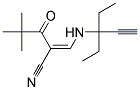 3-((1,1-DIETHYLPROP-2-YNYL)AMINO)-2-(2,2-DIMETHYLPROPANOYL)PROP-2-ENENITRILE Struktur