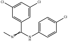 3,5-DICHLORO-N-(4-CHLOROPHENYL)-N'-METHYLBENZENECARBOXIMIDAMIDE Struktur