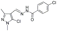 N'1-[(5-CHLORO-1,3-DIMETHYL-1H-PYRAZOL-4-YL)METHYLIDENE]-4-CHLOROBENZENE-1-CARBOHYDRAZIDE Struktur