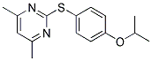 4,6-DIMETHYL-2-[(4-ISOPROPOXYPHENYL)THIO]PYRIMIDINE Struktur