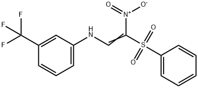 N-[2-NITRO-2-(PHENYLSULFONYL)VINYL]-3-(TRIFLUOROMETHYL)ANILINE Struktur