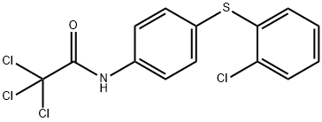 2,2,2-TRICHLORO-N-(4-[(2-CHLOROPHENYL)SULFANYL]PHENYL)ACETAMIDE Struktur