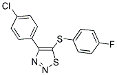 4-(4-CHLOROPHENYL)-1,2,3-THIADIAZOL-5-YL 4-FLUOROPHENYL SULFIDE Struktur