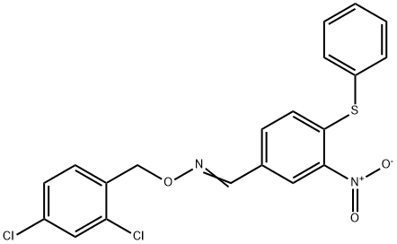 3-NITRO-4-(PHENYLSULFANYL)BENZENECARBALDEHYDE O-(2,4-DICHLOROBENZYL)OXIME Struktur