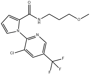 1-[3-CHLORO-5-(TRIFLUOROMETHYL)-2-PYRIDINYL]-N-(3-METHOXYPROPYL)-1H-PYRROLE-2-CARBOXAMIDE Struktur