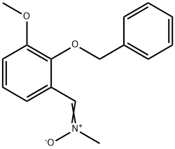 ([2-(BENZYLOXY)-3-METHOXYPHENYL]METHYLENE)(METHYL)AMMONIUMOLATE Struktur