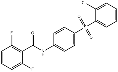 N-(4-[(2-CHLOROPHENYL)SULFONYL]PHENYL)-2,6-DIFLUOROBENZENECARBOXAMIDE Struktur