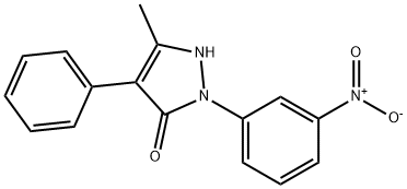 5-METHYL-2-(3-NITROPHENYL)-4-PHENYL-1,2-DIHYDRO-3H-PYRAZOL-3-ONE Struktur