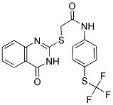 2-(4-OXO(3-HYDROQUINAZOLIN-2-YLTHIO))-N-(4-(TRIFLUOROMETHYLTHIO)PHENYL)ETHANAMIDE Struktur