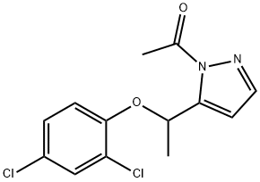 1-(5-[1-(2,4-DICHLOROPHENOXY)ETHYL]-1H-PYRAZOL-1-YL)-1-ETHANONE Struktur