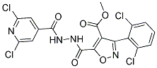 METHYL 3-(2,6-DICHLOROPHENYL)-5-((2-[(2,6-DICHLORO-4-PYRIDYL)CARBONYL]HYDRAZINO)CARBONYL)ISOXAZOLE-4-CARBOXYLATE Struktur