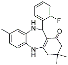 2,10-DIAZA-9-(2-FLUOROPHENYL)-5,5,13-TRIMETHYLTRICYCLO[9.4.0.0(3,8)]PENTADECA-1(15),3(8),11(12),13-TETRAEN-7-ONE Struktur