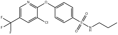 4-([3-CHLORO-5-(TRIFLUOROMETHYL)-2-PYRIDINYL]OXY)-N-PROPYLBENZENESULFONAMIDE Struktur