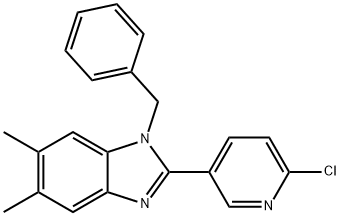 1-BENZYL-2-(6-CHLORO-3-PYRIDINYL)-5,6-DIMETHYL-1H-1,3-BENZIMIDAZOLE Struktur