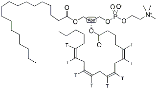 PHOSPHATIDYLCHOLINE, L-ALPHA-1-STEAROYL-2-ARACHIDONYL, [ARACHIDONYL-5,6,8,9,11,12,14,15-3H(N)] Struktur