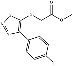 METHYL 2-([4-(4-FLUOROPHENYL)-1,2,3-THIADIAZOL-5-YL]SULFANYL)ACETATE Struktur