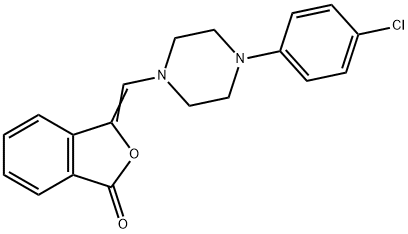 3-([4-(4-CHLOROPHENYL)PIPERAZINO]METHYLENE)-2-BENZOFURAN-1(3H)-ONE Struktur