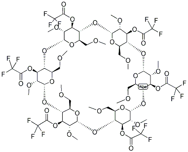 3-O-TRIFLUOROACETYLPERMETHYL-ALPHA-CYCLODEXTRINE Struktur