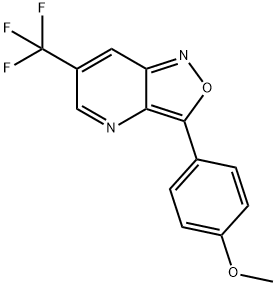 3-(4-METHOXYPHENYL)-6-(TRIFLUOROMETHYL)ISOXAZOLO[4,3-B]PYRIDINE Struktur