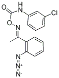 1-[2-(([(3-CHLOROANILINO)CARBONYL]OXY)ETHANIMIDOYL)PHENYL]TRIAZA-1,2-DIEN-2-IUM Struktur