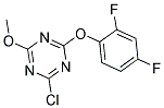 2-CHLORO-4-(2,4-DIFLUOROPHENOXY)-6-METHOXY-1,3,5-TRIAZINE Struktur