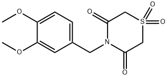 4-(3,4-DIMETHOXYBENZYL)-1LAMBDA6,4-THIAZINANE-1,1,3,5-TETRAONE Struktur