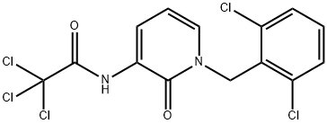 2,2,2-TRICHLORO-N-[1-(2,6-DICHLOROBENZYL)-2-OXO-1,2-DIHYDRO-3-PYRIDINYL]ACETAMIDE Struktur