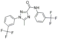 5-METHYL-N,1-BIS[3-(TRIFLUOROMETHYL)PHENYL]-1H-1,2,4-TRIAZOLE-3-CARBOXAMIDE Struktur