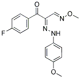 3-(4-FLUOROPHENYL)-2-[2-(4-METHOXYPHENYL)HYDRAZONO]-3-OXOPROPANAL O-METHYLOXIME Struktur