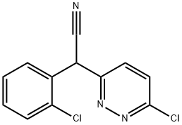 2-(2-CHLOROPHENYL)-2-(6-CHLORO-3-PYRIDAZINYL)ACETONITRILE Struktur