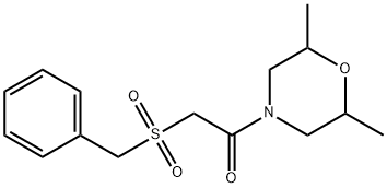 2-(BENZYLSULFONYL)-1-(2,6-DIMETHYLMORPHOLINO)-1-ETHANONE Struktur