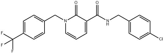 N-(4-CHLOROBENZYL)-2-OXO-1-[4-(TRIFLUOROMETHYL)BENZYL]-1,2-DIHYDRO-3-PYRIDINECARBOXAMIDE Struktur