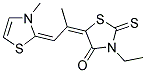 3-ETHYL-5-(1-METHYL-2-(3-METHYL-2-THIAZOLINYLIDENE)ETHYLIDENE) RHODANINE Struktur