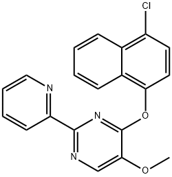 4-CHLORO-1-NAPHTHYL 5-METHOXY-2-(2-PYRIDINYL)-4-PYRIMIDINYL ETHER Struktur