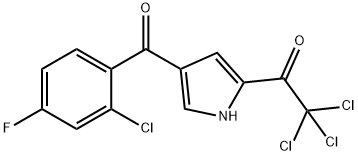 2,2,2-TRICHLORO-1-[4-(2-CHLORO-4-FLUOROBENZOYL)-1H-PYRROL-2-YL]-1-ETHANONE Struktur