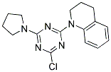 1-(4-CHLORO-6-TETRAHYDRO-1H-PYRROL-1-YL-1,3,5-TRIAZIN-2-YL)-1,2,3,4-TETRAHYDROQUINOLINE Struktur