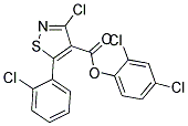 2,4-DICHLOROPHENYL 3-CHLORO-5-(2-CHLOROPHENYL)ISOTHIAZOLE-4-CARBOXYLATE Struktur