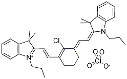 1,1',3,3,3',3'-4,4',5,5'-DI-BENZO-2,2'-INDOTRICARBOCYANINE PERCHLORATE Struktur